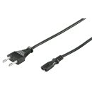 Netzkabel 1,5m CE VDE schwarz 2-adrig mit Stecker