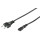 Netzkabel 1,5m CE VDE schwarz 2-adrig mit Stecker