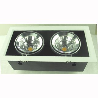 kardanische Deckeneinbaulampe COB LED 2x30W 24&deg; /40&deg;  