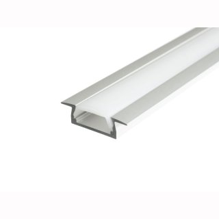 MikaLux Alu-Profil MICRO-K, flach, f&uuml;r LED-Streifen, 15,2x6mm